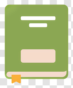 Book Icon - Green Book With Bookmark Transparent PNG
