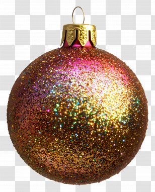 Glitter Christmas - Festive Glittery Christmas Ornament Ball Transparent PNG