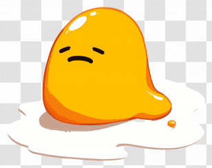 Gudetama - Sad Yellow Blob Character Transparent PNG
