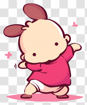 Puppy Dog - Dancing Cute Cartoon Baby Transparent PNG