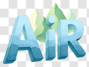 Air Logo - Air Logo With Mountain Background Transparent PNG