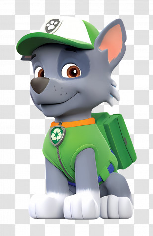 Paw Patrol - Cartoon Dog In Green Outfit Transparent PNG