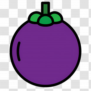 Mangosteen - Purple Mangosteen Graphic Illustration Transparent PNG