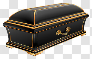 Funeral - Elegant Black Coffin Transparent PNG