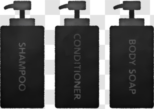 Icon - Shampoo, Conditioner, And Body Soap Bottles Transparent PNG