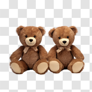Teddy Bear Day - Pair Of Brown Teddy Bears Transparent PNG