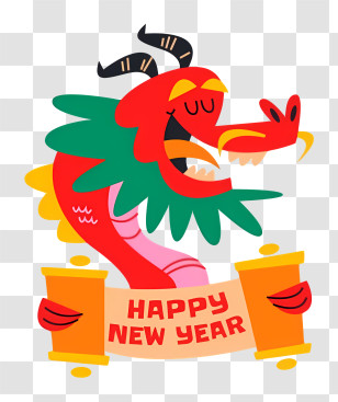 Red Dragon - Festive Dragon For New Year Celebration Transparent PNG