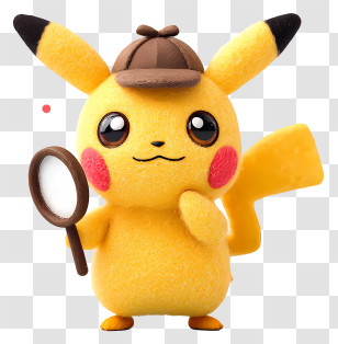 Pikachu Holding Magnifying Glass - Detective Pikachu With Magnifying Glass Transparent PNG