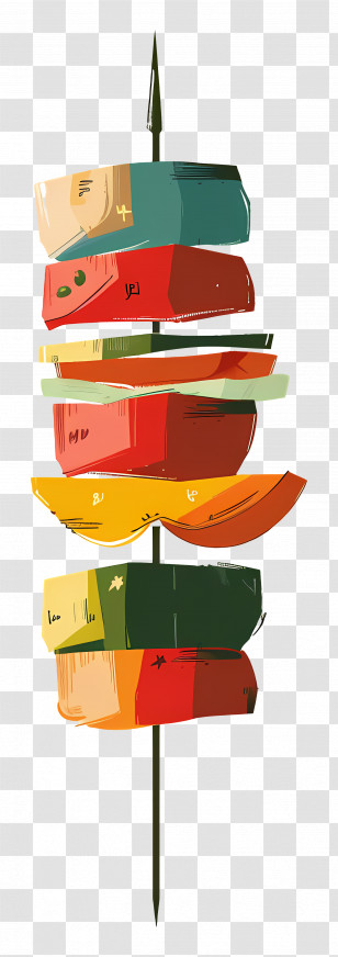 Kebabs - Skewered Food With Vegetables And Meat Transparent PNG