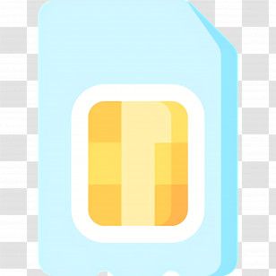 Phone Memory - Light Blue SIM Card Icon Transparent PNG