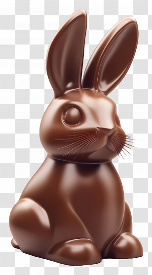 Chocolate Bunny - Chocolate Bunny For Easter Celebration Transparent PNG