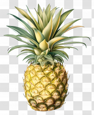 Pineapple - Realistic Pineapple Tropical Fruit Transparent PNG