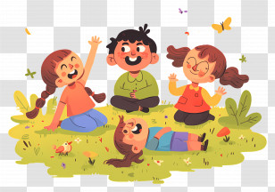 World Childrens Day - Kids Playing In Nature Transparent PNG