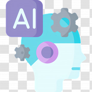 Artificial Intelligence - Artificial Intelligence Concept With Gears Transparent PNG