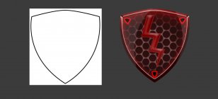Automotive Tail & Brake Light Car Red - Lighting - Shield Template Transparent PNG