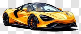 Mclaren Artura - Yellow Sports Car Illustration Transparent PNG