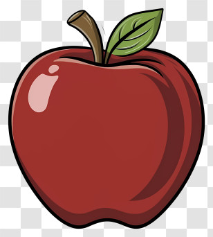 Red Apple - Illustration Of A Red Apple Transparent PNG