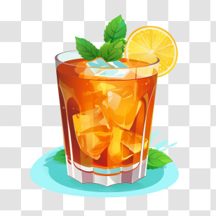 Ice Tea - Refreshing Iced Tea With Lemon Transparent PNG