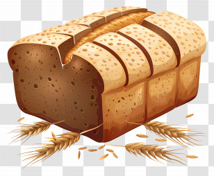 Wheat And Bread - Fresh Whole Grain Bread Loaf Transparent PNG