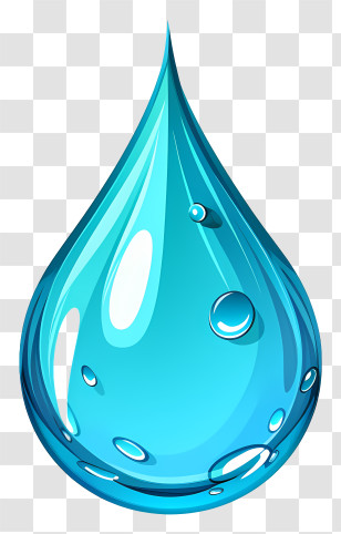 Flat Water Drop - Glossy Water Droplet Illustration Transparent PNG