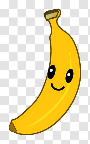 Cartoon - Smiling Cartoon Banana With Cute Expression Transparent PNG