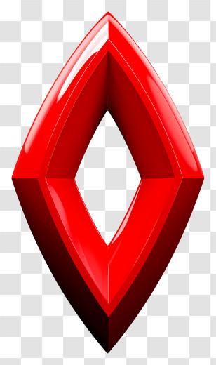 Flat Red Arrow - Red Diamond Shape Transparent PNG