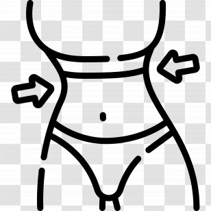 Weight Loss - Slim Waist Line Drawing Transparent PNG