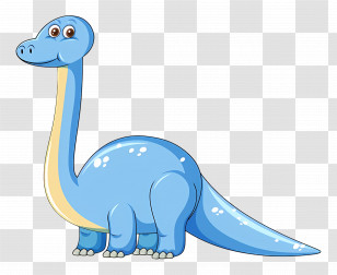 Cartoon Dinosaur - Cute Cartoon Dinosaur In Blue Transparent PNG