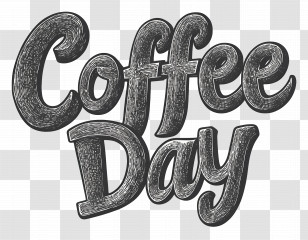 Coffee Day - Coffee Day Text Logo Design Transparent PNG