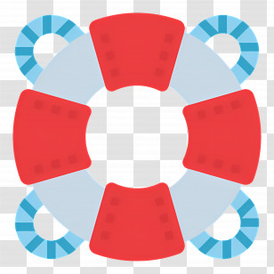 Lifebuoy - Red And Blue Lifebuoy For Safety Transparent PNG