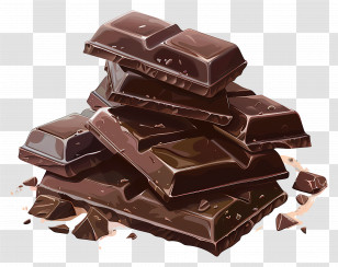 Dark Chocolate - Rich Dark Chocolate Bars Stack Transparent PNG