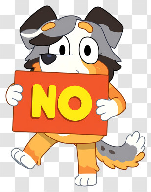 Dog Holding No Sign - Dog Holding NO Sign Transparent PNG