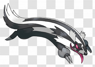 Linoone - Black And White Striped Creature Illustration Transparent PNG