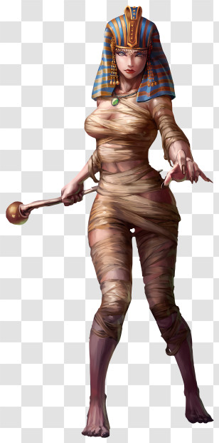 Egypt - Egyptian-Style Female Mummy Illustration Transparent PNG