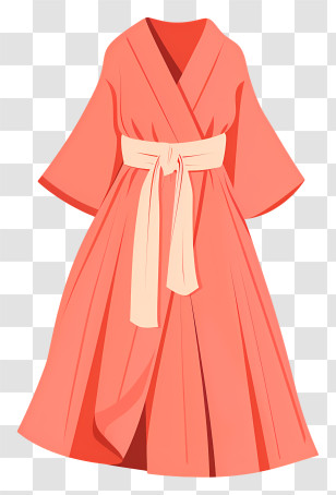 Casual Dress - Traditional Pink Kimono Transparent PNG