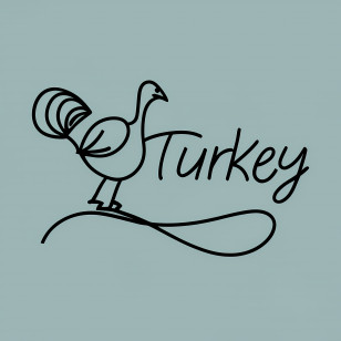 Turkey - Line Art Turkey Transparent PNG