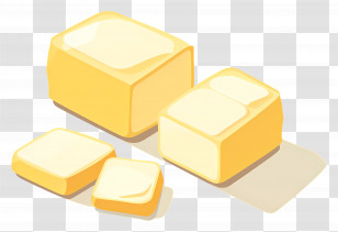 Butter - Yellow Butter Blocks For Cooking Illustration Transparent PNG