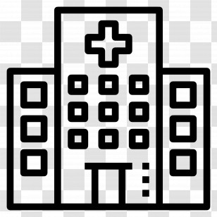 Hospital - Simple Hospital Icon Illustration Transparent PNG