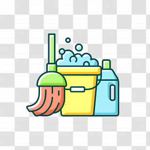 Cleaning Mop - Cleaning Supplies Set Transparent PNG