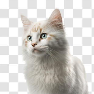 National Cat Day
 - White Fluffy Cat With Green Eyes Transparent PNG