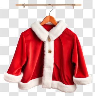Santa Claus Jacket - Red Santa Claus Costume Jacket For Christmas Transparent PNG