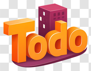 Todo Logo - 3D Todo Text Logo Transparent PNG