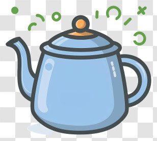 Teapot - Blue Teapot Cartoon Illustration Transparent PNG