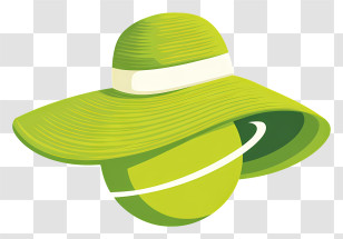 Green Hat Logo - Green Hat With Tennis Ball Transparent PNG