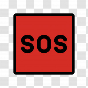 Sos Button Emoji - SOS Sign Transparent PNG
