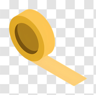 Duct Tape - Yellow Adhesive Tape Roll Transparent PNG