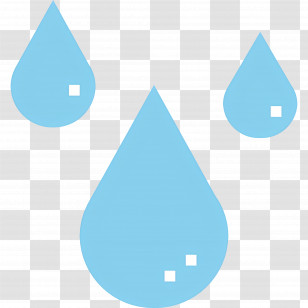 Water Drop - Three Blue Water Drops Illustration Transparent PNG