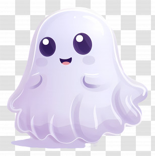 Cartoon Ghost - Bright Smiling Ghost Illustration Transparent PNG
