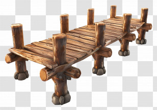 Wooden Pier - Wooden Dock Pier With Rustic Design Transparent PNG