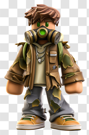 Roblox Skins - Roblox Character With Gas Mask Transparent PNG
